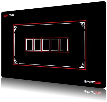 SPECTACE Tapete Poker 100 × 60 cm | Tapete Cartas Profesional para Poker Set - Mesa Poker Estilo Casino