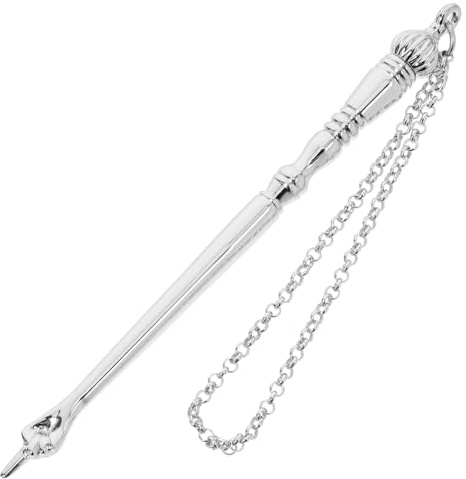 SAFIGLE Puntatore Di Lettura Ebraico in Metallo 5.1 Pollici Con Catena Elegante Per Bibbia E Torah Strumento Per Lettura Scritture Regalo Religioso Bar Mitzvah