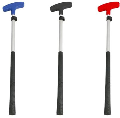 Kinder-Putter – Komfort-Golf-Putter, Übungs-Golfschläger | Zweifach verstellbare Übungsrute Golf, Golf-Jugend-Putter Teleskop mit ausziehbarem Schaft, Junior-Golfer, Rechtshänder (Schwarz, Rot, Blau)