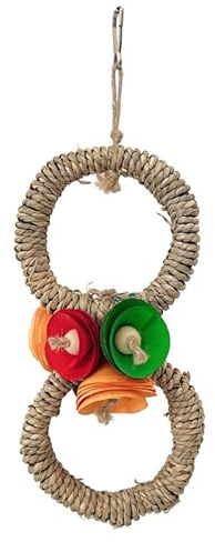 Qsvbeeqj Juguete masticable duradero para pájaros hecho de ramas de madera para la comodidad y el entretenimiento de los pájaros, fácil de limpiar, adecuado para criadores de aves