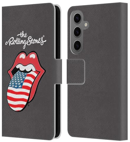Head Case Designs Officially Licensed The Rolling Stones United States International Licks 1 Leather Wallet Case Compatible with Samsung Galaxy S25
