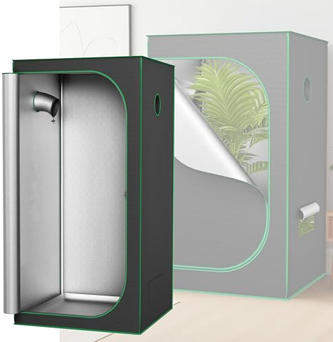 Hengmei Grow Tent för växter, odlingstält, växthus, växtskåp för homegrow, inomhus, odlingstält, growrum, trädgård, odling, grönsaker, örter, odlingsskåp (100 x 100 x 200 cm)
