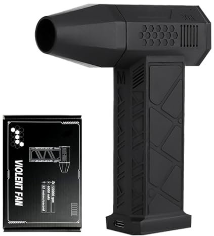 Ac-27 Air Duster, 2025 New Air Duster Ac-27, Elektrische Staubgebläse, 3-Gang 150000 U/min Staubgebläse Luftdruckspray, Wiederaufladbar Druckluft-staubwedel für Tastatur, Auto, Haus (Schwarz)