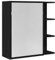 vidaXL bathroom mirror cabinet - polished black oak engineered wood - minimalist design - wall-mounted storage with mirror - 62.5x20.5x64cm