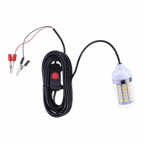 Healifty Fishing Light Leds Deep Drop Underwater Lamp for Boats Kayaks Canoes Fish Finder Lure Attracting Prawns Squid with High Compressive Strength