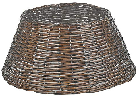 URBNLIVING - Soporte para árbol de Navidad, base de mimbre, sauce navideño (marrón)