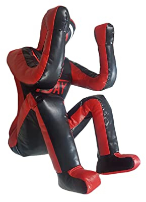 Tejay Grappling Dummy Judo Boxsack Dummy BJJ Wrestling Dummy Defensive Position Brazilian JIU Jitsu Submission Self Defense Training Vinyl Dummy 70 UNFILLED,Black,L