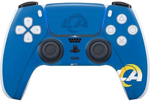 Skinit Decal Gaming Skin Compatible with PS5 Controller - Officially Licensed NFL Los Angeles Rams Double Vision Design