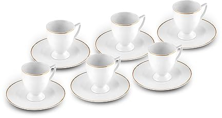 Karaca Ensemble de tasses à café pour 6 personnes Boyoz 85 ml, Tasses à café,Service de café,Design unique,Environnement assuré