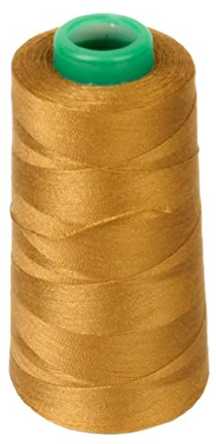 Tiuimk Filo per cucire jeans in poliestere, 20S/2, 3000Y, giallo/oro, ideale per jeans e pelle