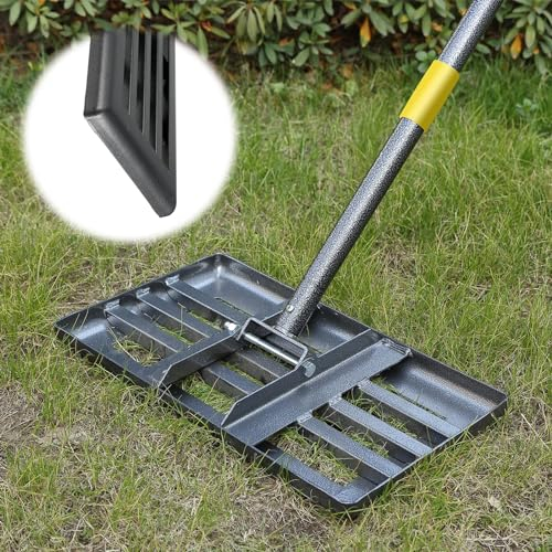 Rastrillo de Metal para Césped, 182 cm, Herramienta para Golf, Rasqueta de Acero Inoxidable, Jardín, Patio Trasero (25 x 43 cm)