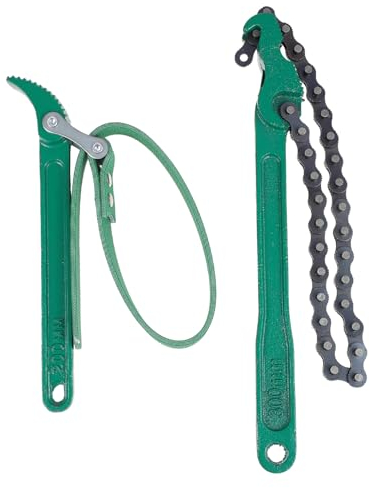 Angoily 2 Pz Chiave Inglese Chiave Giratubi Di Riparazione Giratubi a Catena Idraulica Apriscatole Per Impieghi Gravosi a Cinghia Tipo Di Cintura La Catena Acciaio