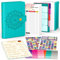Budget Planner Deutsch A6, Finanzplaner, Haushaltsbuch zum Eintragen, Sparbuch für Geld, BudgetPlaner, Geldsparmappe, Budget Binder, Geld Organizer, Personal Organizer (türkis)