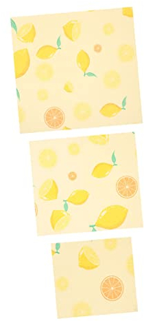 minkissy 3pcs Beeswax Wraps Sustainable Food Storage Cover Organic Beeswax Reusable Food Wraps