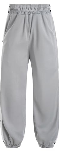dPois Enfant Garçon Pantalon de Survêtement Basique avec Bouton-Pression Léger Pantalon de Jogging Sport Randonnee pour 3-16 Ans Gris 11-12 Ans