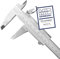 MIB Messschieber mit Feststellschraube DIN 862 200mm | Schieblehre rostfreier Stahl | Analog Messschieber | Schublehre mattverchromt | Präzisions-Messgerät für 4-fach Messung | Messwerkzeug | Caliper
