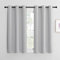 NICETOWN Vorhang Hellgrau Gardinen Kurz Fenster Vorhänge Badezimmer Verdunklungsvorhänge mit Ösen Vorhang Blickdicht Kurzgardine Modern Schlafzimmer 2er Set Thermal Curtains, H137 x B107 cm