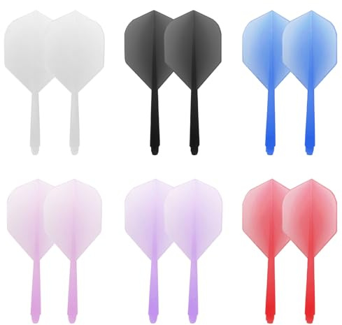 SSKHE Set med 12 professionella dartpilar, dart med plastspets och stål, perfekt för professionella darts, kompatibel med de flesta dart