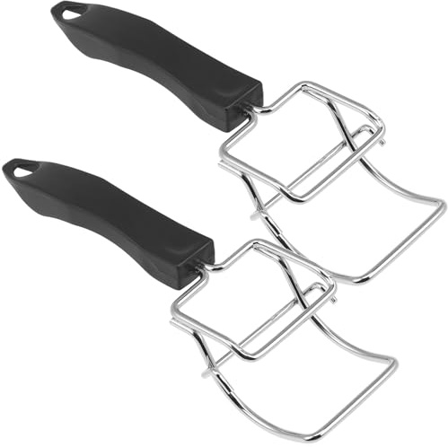 Artibetter Pinzas para Bandeja de Horno 2 Piezas, Acero Inoxidable Resistente al Calor, Accesorio para Horno Tostador, Herramienta para Sacar Bandejas Calientes, Clip de Rejilla Segura