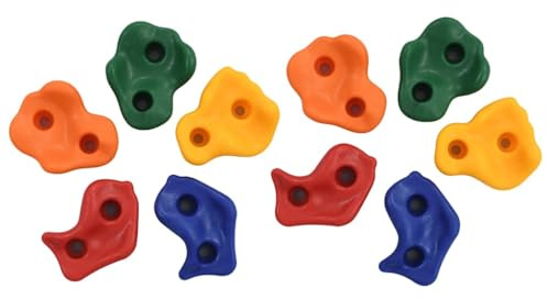 Mangloder Pierres d'escalade multicolores pour mur d'escalade dans le jardin, matériau PE robuste, convient aux enfants à partir de ans, activité d'escalade créative pour l'intérieur et l'extérieur