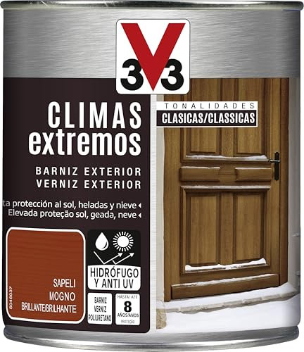 V33 Barniz Exterior Climas Extremos Brillante Sapeli 0,75L