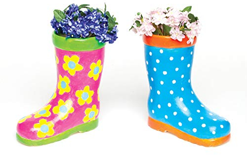 Baker Ross Keramik-Blumentöpfe Gummistiefel für Kinder (2 Stück)