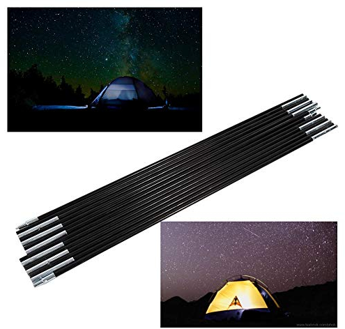 Zeltstangen, 2 Sätze Outdoor Doppelzeltstange Camping Zeltstange Rahmen Fiberglas Rod Zeltstange Ersatz-Kit