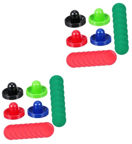 ABOOFAN 2 Sätze Airhockey Roter Anzug Hockeyspiele Hockeyteile Aus Kunststoff Rotes Zubehör Desktop-zubehör Air-Hockey-Tisch Air-Hockey-Pusher Paddel Eishockey Puck Mehrfarbig Plastik Kind