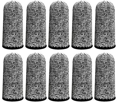 Finger Cots Cut Resistant Protector Breathable Finger Sleeves Thumb Protector Fingertips Protective for Work 10PCS Finger Covers Protection for Finger Tips Guitar Finger Covers Protection for Finger