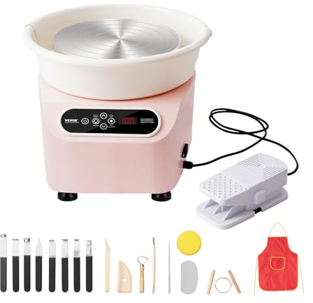 VEVOR YT-37 Töpferscheibenmaschine, Rosa, 28 cm