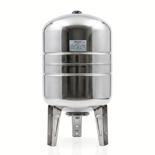 CHM GmbH® 100 l membranke vertikal, rostfri tank, tryck 8 bar