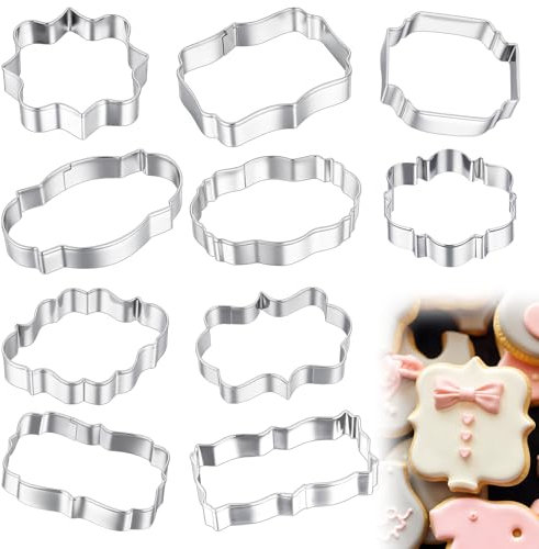 10 Pezzi Tagliabiscotti A Forma Di Cornice Per Foto In Acciaio Inox Tagliabiscotti A Forma Di 10 Taglierini Tagliabiscotti Pasquali Adatti Per La Decorazione Della Cottura Dei Biscotti