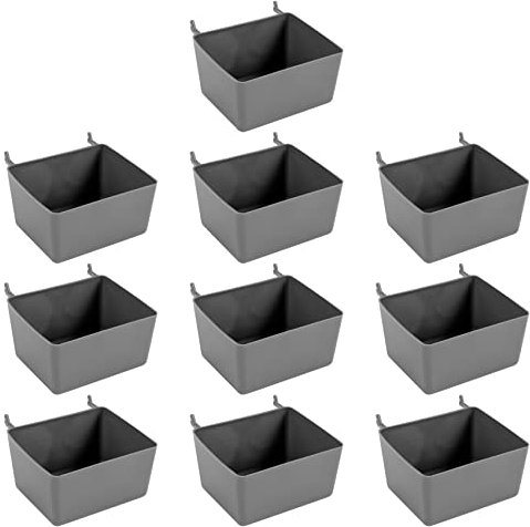 VIOPDER Boîte de rangement 10 pièces Kit conteneur perforé panier plateau perforé organisateur de rangement accessoires de tableau perforé Pièces Organiser les outils