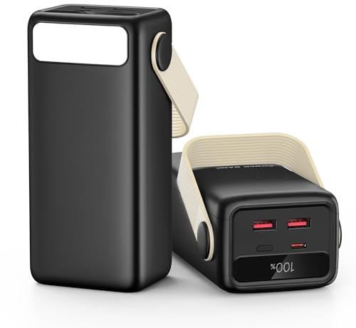 60000mAh Power Bank, QC4.0 22.5W Fast Charging PD20W USB C In/Output, Portable Charger Secure High Capacity Battery Pack for iPad, Samsung, Travel, Camping, Hiking