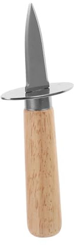 KOCKSHION Cuchillo de Ostras Inoxidable con Mango de Madera Herramienta Multifuncional Restaurantes y Uso Doméstico