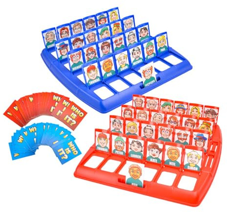 Vem är det gissningsspel brädspel, roligt familjespel med 2 brädor 96 kort, 'Vem är jag spel, klassiskt gissningsspel för barn från 6 år, ungdomar, resor, fest, bilresor