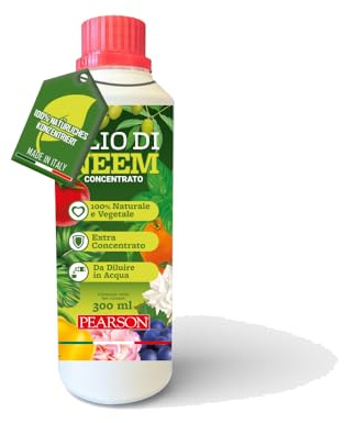 Olio di Neem Concentrato 300ml – Diluisci fino a 20 Litri – Alta Concentrazione Professionale – Estratto a Freddo – Multiuso Giardino e Orto – Made in Italy