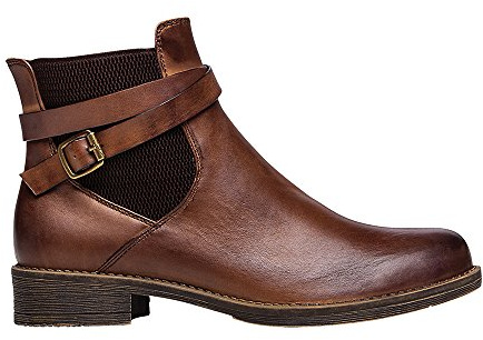 Propét Women's Tatum Ankle Bootie, Brown, 8.5 2E US