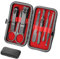 Set manicure da viaggio, kit per manicure, Tagliaunghie Set professionale per la cura delle unghie da uomo,Manicure Nail Grooming Kit Strumenti per Manicure, kit per la cura delle unghie