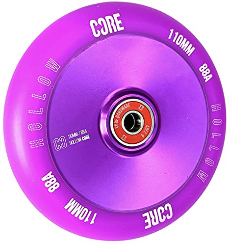 Core V2 Hollowcore Stunt-Scooter Wheel, 110 mm, sparkcykel reservrulle + Fantic26-klistermärke (V2 lila/Pu-lila)