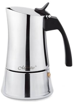 Feel Maestro Italienische Kaffeemaschine MR-1668-6 Silber Edelstahl 18/10 300 ml 6 Tassen