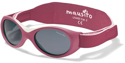 Mausito Occhiali da sole bambini 0-18 mesi I FLESSIBILI Occhiali da sole neonato 100% PROTEZIONE UV I Fascia regolabile & senza BPA I Migliore nei test I Design europeo per bambina