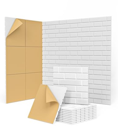 Paneles Acusticos Autoadhesivos, Espesor 1,2cm, 10 Piezas, Panel Acústico Decorativos para Paredes, Puertas, Techo, Acoustic Panels, Estudio, Gaming Habitacion, Dormitorio, Blanco