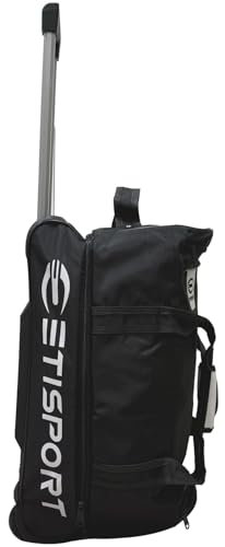 ETISPORT Trolley Hockey Patines con 3 Ruedas. Bolsa Deportiva Resistente con 1 Compartimentos Y 2 Bolsillos. 55x35cm Extensible a 45cm. (Blanco)