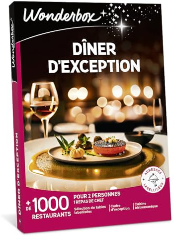 Wonderbox - Dîner D'exception - Coffret Cadeau - Idée Cadeau Gastronomie