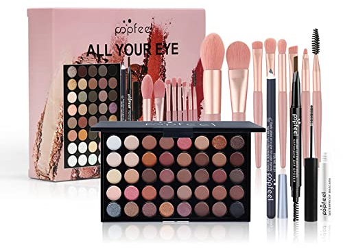 FantasyDay Juego de Maquillaje All in One Makeup Gift Set Incluye Corrector Camuflaje, Brillo de Labios, Brochas, Mascara, Sombra de Ojos - Belleza Cosmético de Caja pour Cara y Labio Make-up