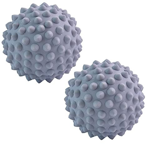 2St 9Cm Pvc Massageboll Set Yoga Fitness Fot Kroppsmuskler Avslappnande Fasciaboll,Gray