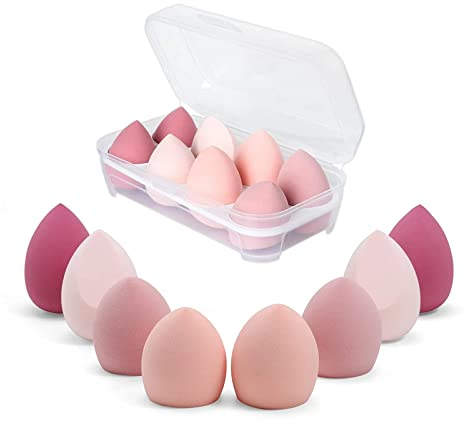 WENRENMK 8 Stück Make up Schwamm, Beauty Sponge Beauty Blender Make up Sponge Nass und Trockenanwendung für Foundation, BB-Creme, Flüssigkeit, Sonnenschutz und mehr
