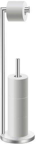 Zitalupy Support de Papier Toilette avec réserve - en Acier Inoxydable - avec réserve de Rangement - 4 Rouleaux - Argenté