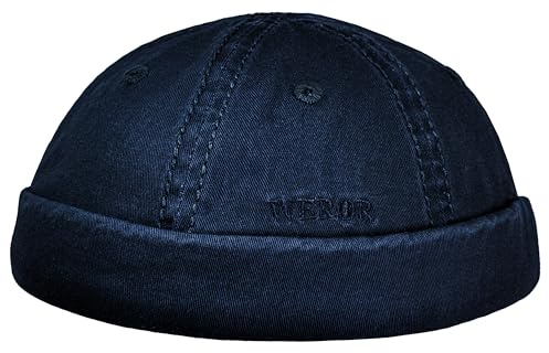 WEROR Dockercap Herren – Fischermütze Seemannsmütze Docker Cap Dockermütze - Mütze aus Baumwolle - Strickmütze – WEROR-440.1 (Einheitsgröße, Marine)